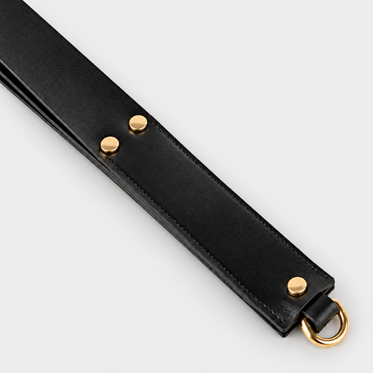 Black Triple-Layer Leather Paddle