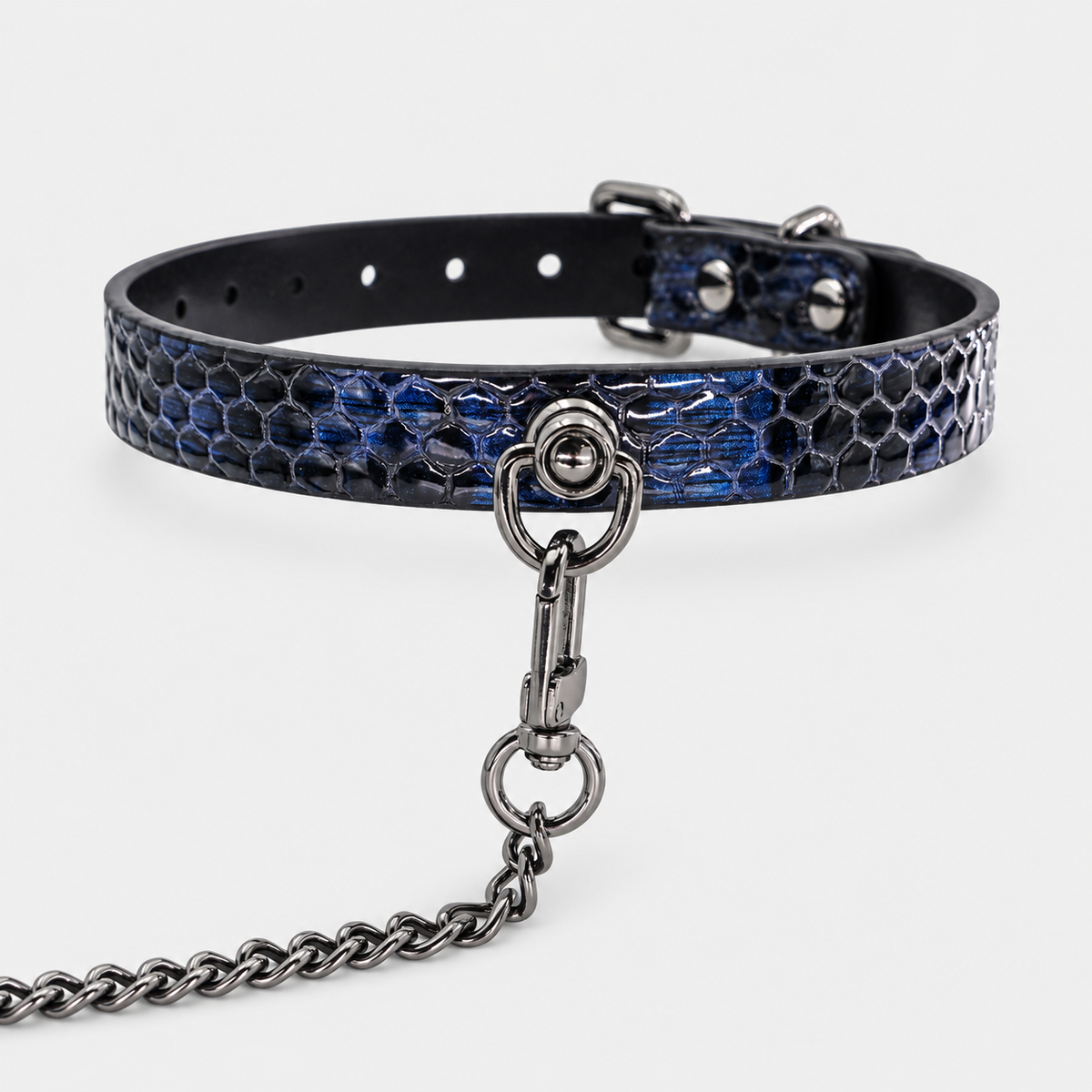 Midnight Blue Collar & Leash Set