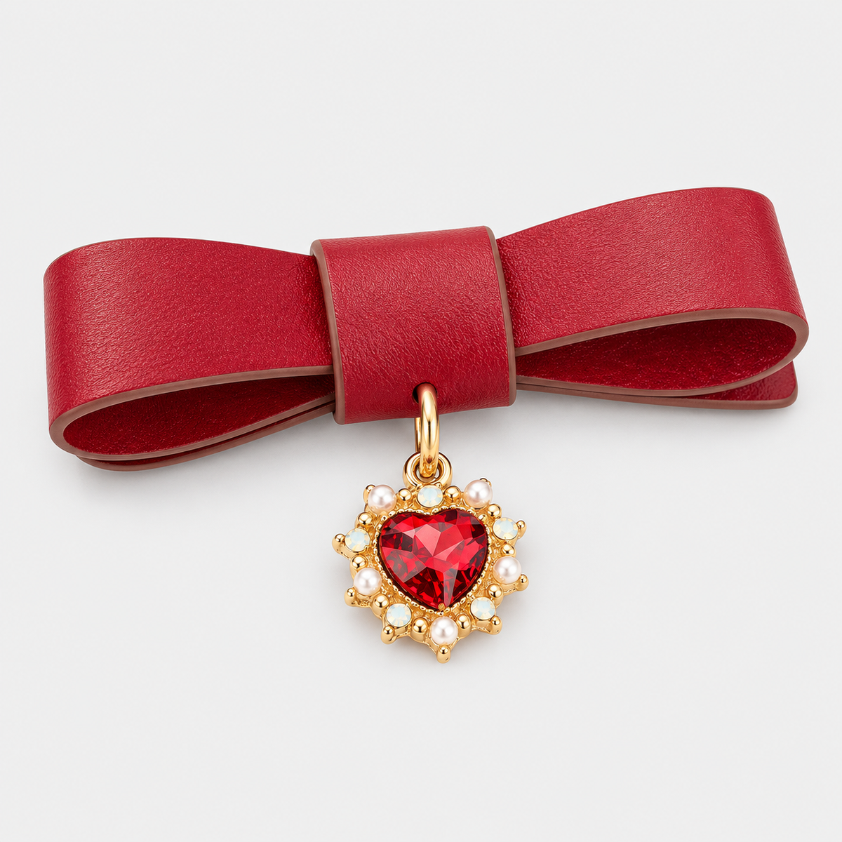 Crimson Heart Bow Collar