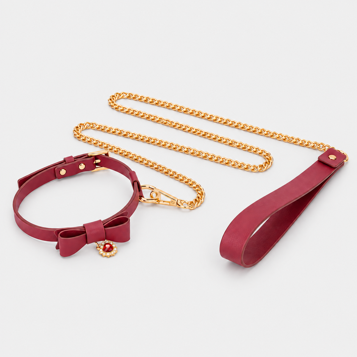 Crimson Heart Bow Collar