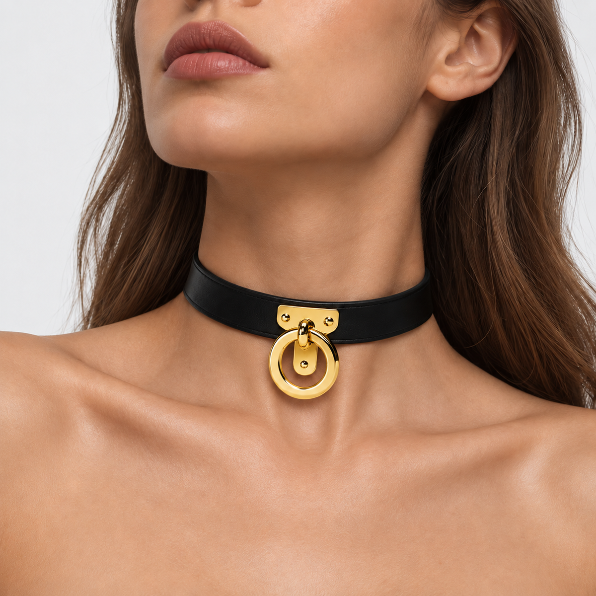 Noir Leather Collar & Leash