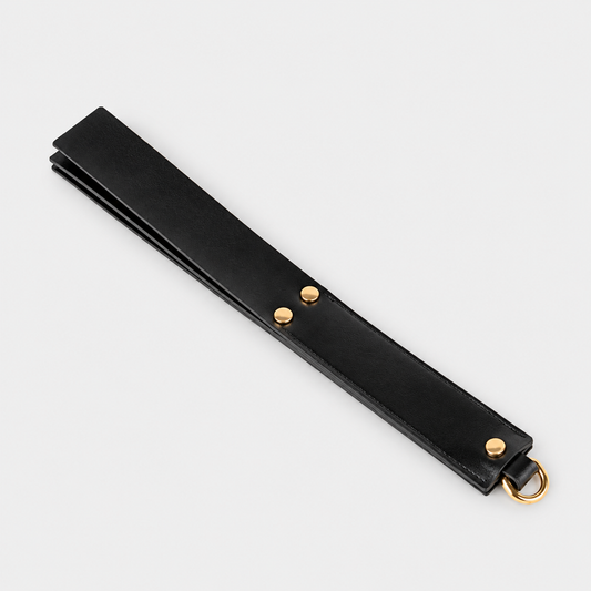 Black Triple-Layer Leather Paddle